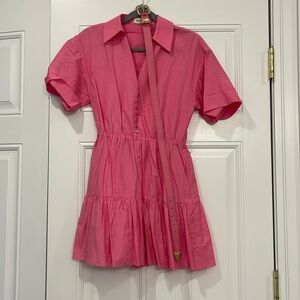 Nicholas Pink Belted Mini Dress